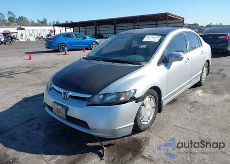 2007 Honda Civic Hybrid from USA, damaged, VIN JHMFA362X7S030847